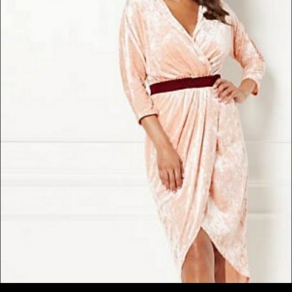 Eva Mendes Pink Crush Velvet Dress A25021 - Picture 2 of 13